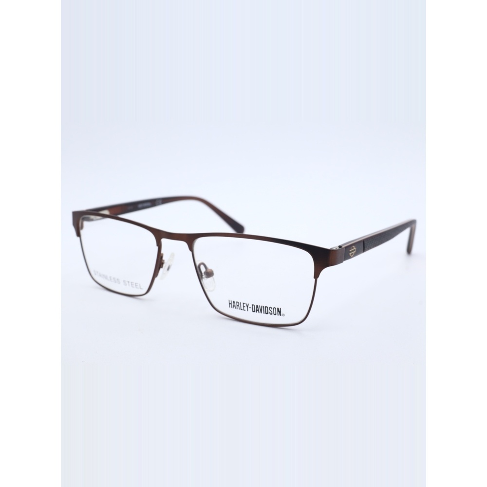 Harley Davidson HD0132T 049 Brown Metal Small Eyeglasses Frame 49-16-130